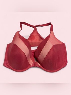 Victoria's Secret Red & Light-Red Front Closure Wireless Bra